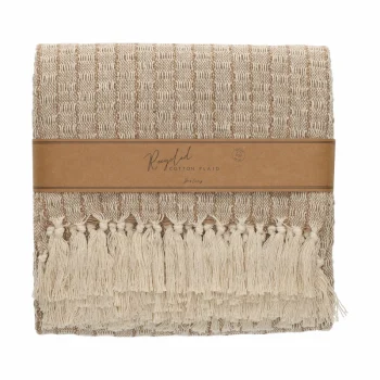 Jens Living Recycled Cotton Plaid Senn Beige