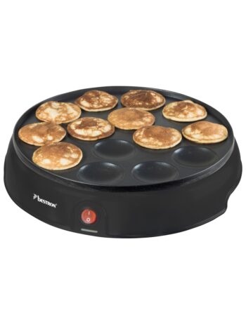 Poffertjesmaker – Voor 14 poffertjes – 800W – Zwart